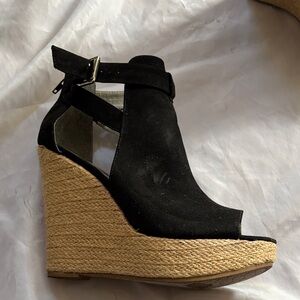 Carlos by Carlos Santana Black Espadrille Wedge Sandals
